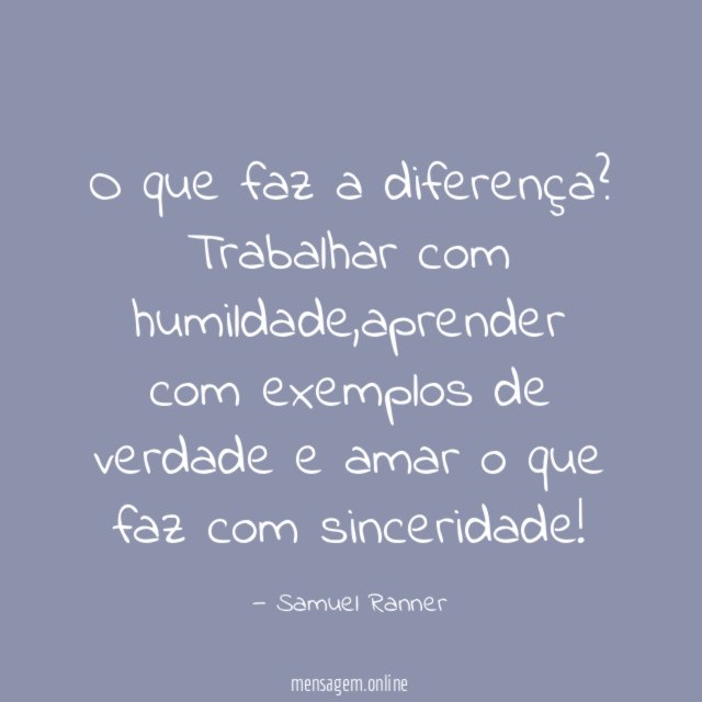 O que faz a diferença