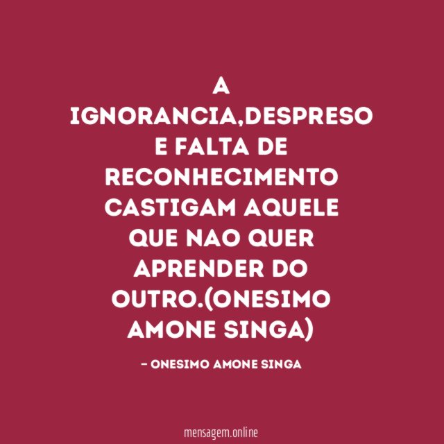 A IGNORANCIA