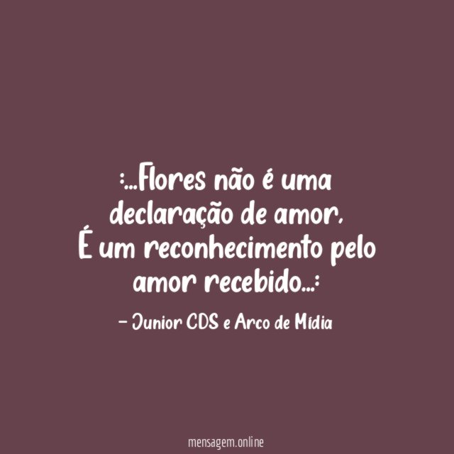 Flores não é uma declaração de amor