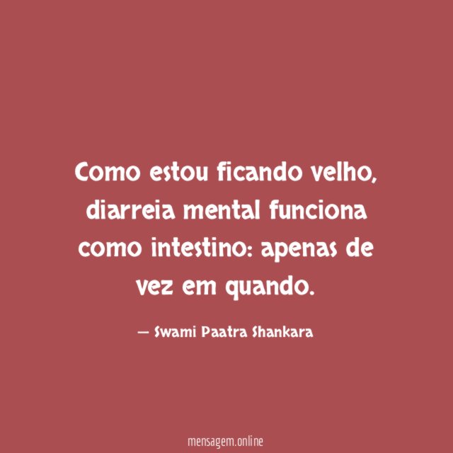 Como estou ficando velho