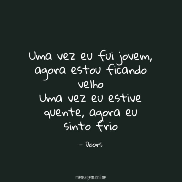 Uma vez eu fui jovem
