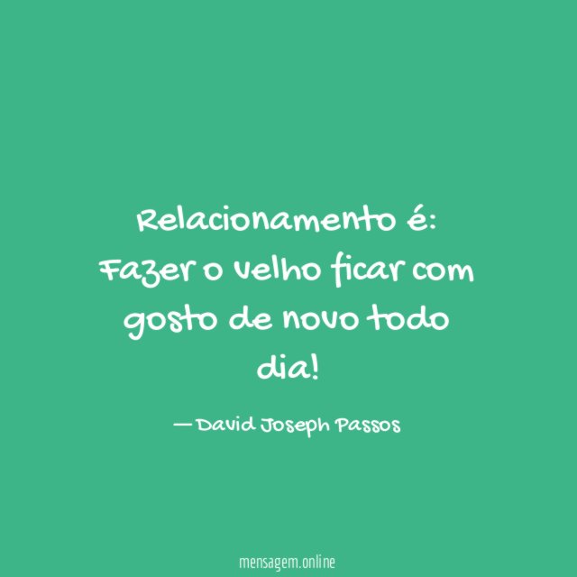 Relacionamento é