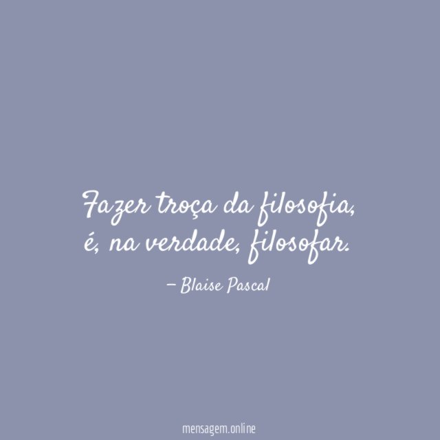 Fazer troça da filosofia