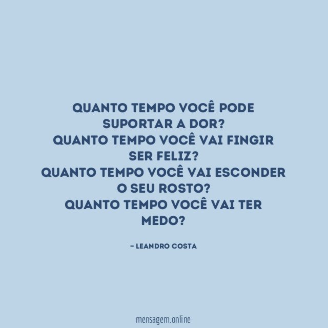 Quanto tempo você pode suportar a dor