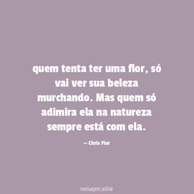 ? quem tenta ter uma flor