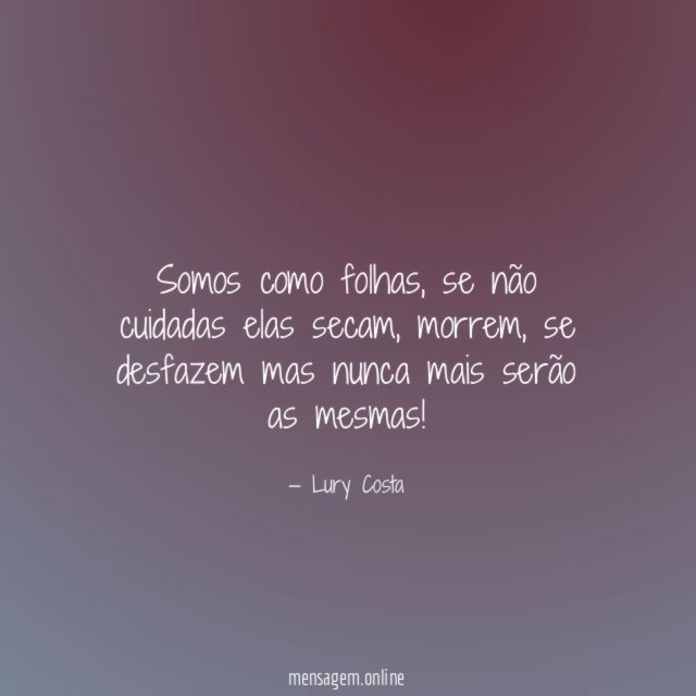 Somos como folhas