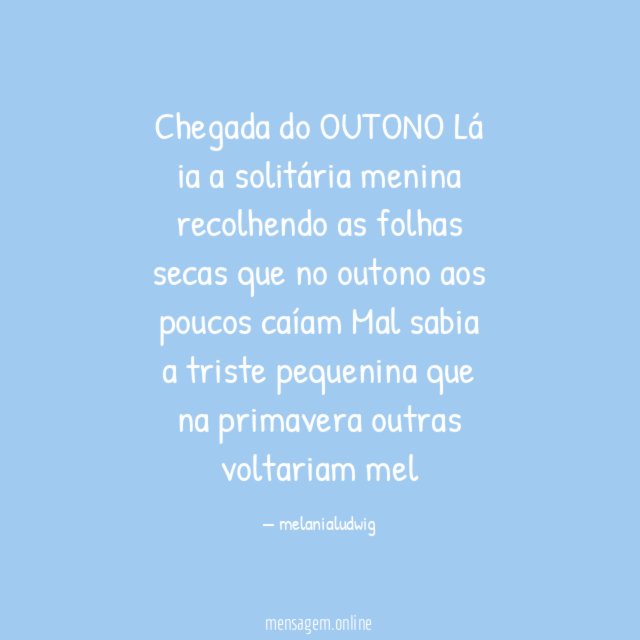 Chegada do OUTONO