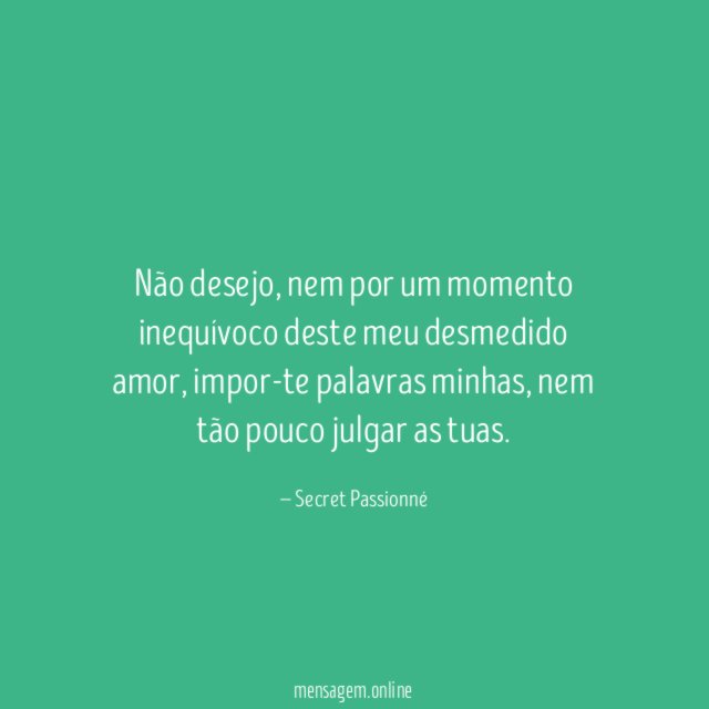 Não desejo