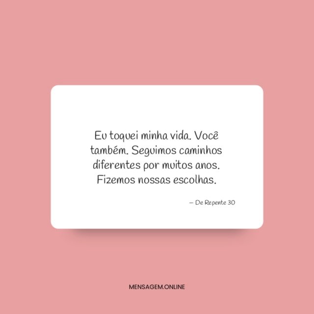 Eu toquei minha vida