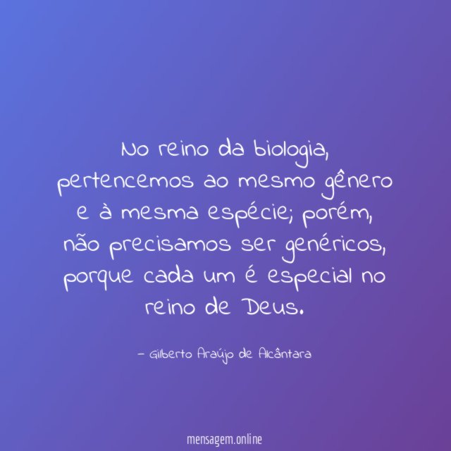 No reino da biologia