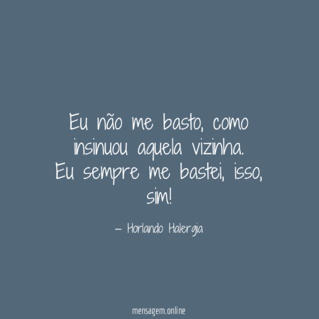 Eu não me basto