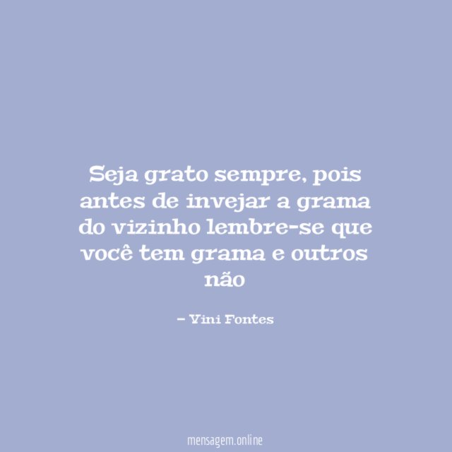 Seja grato sempre
