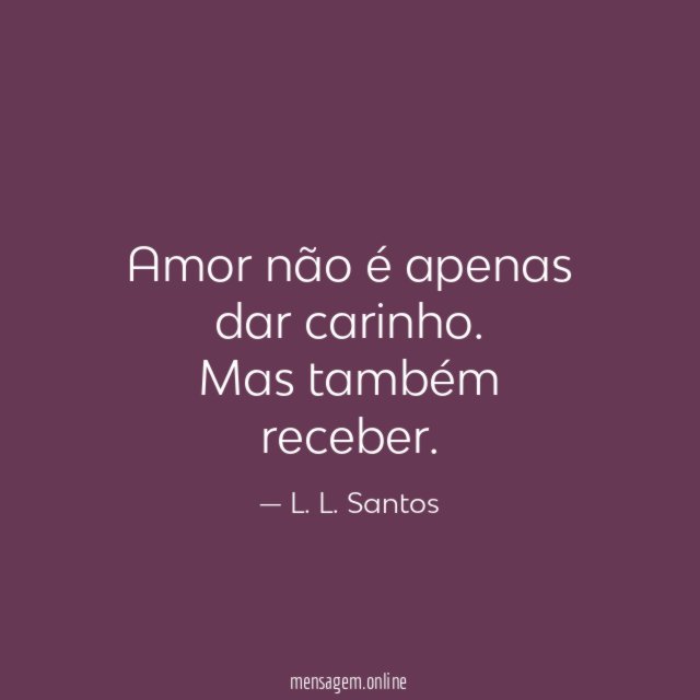 Amor não é apenas dar carinho