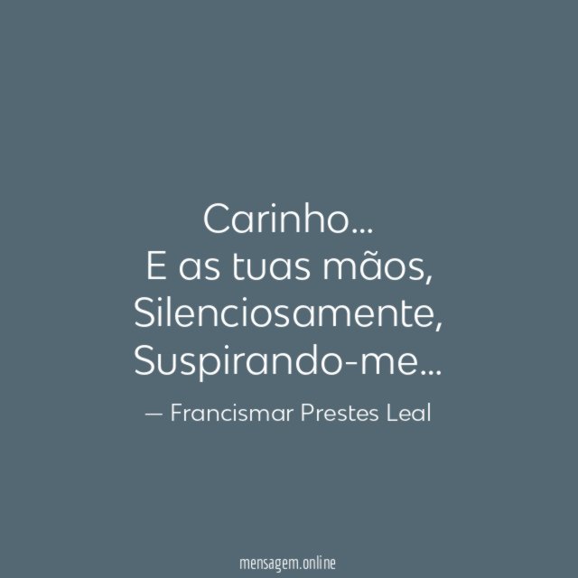 Carinho…