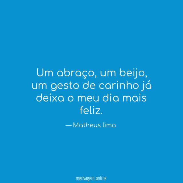 Um abraço
