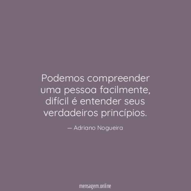 Podemos compreender uma pessoa facilmente