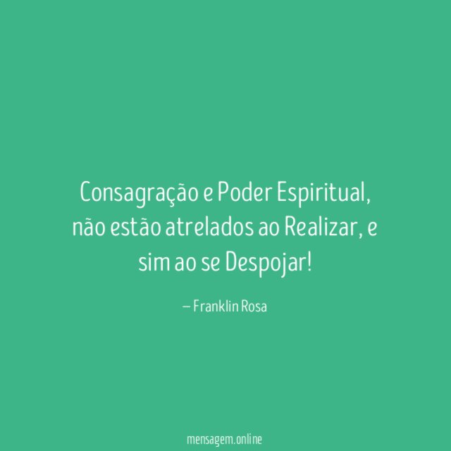 Consagração e Poder Espiritual