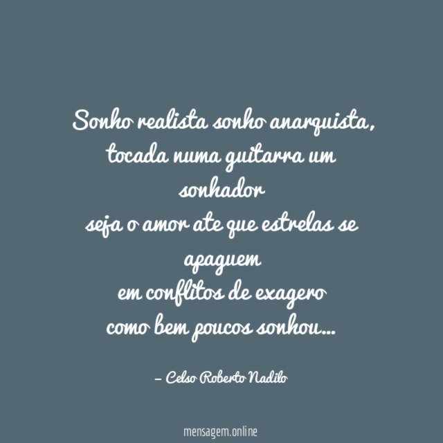 sonho realista sonho anarquista