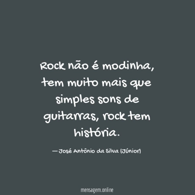 Rock não é modinha