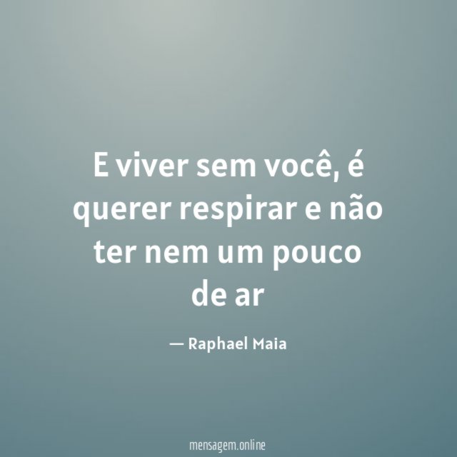 E viver sem você