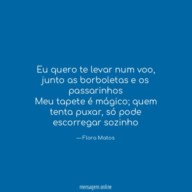 Eu quero te levar num voo