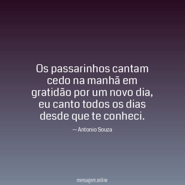 Os passarinhos cantam cedo na manhã em gratidão