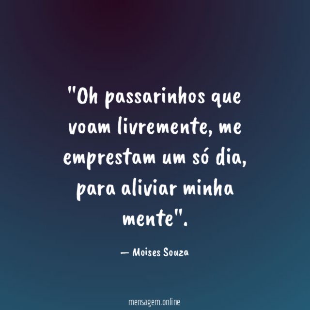 'Oh passarinhos que voam livremente