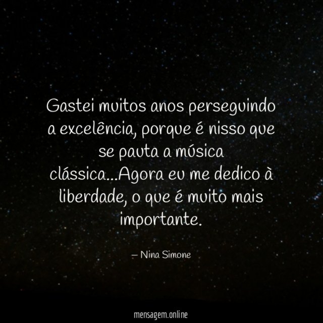 Gastei muitos anos perseguindo a excelência