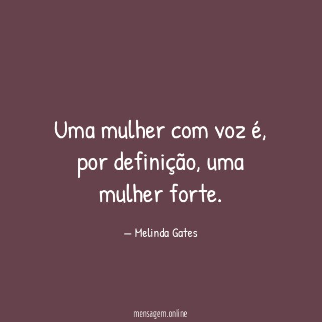 Uma mulher com voz é