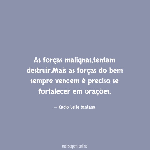 As forças malignas