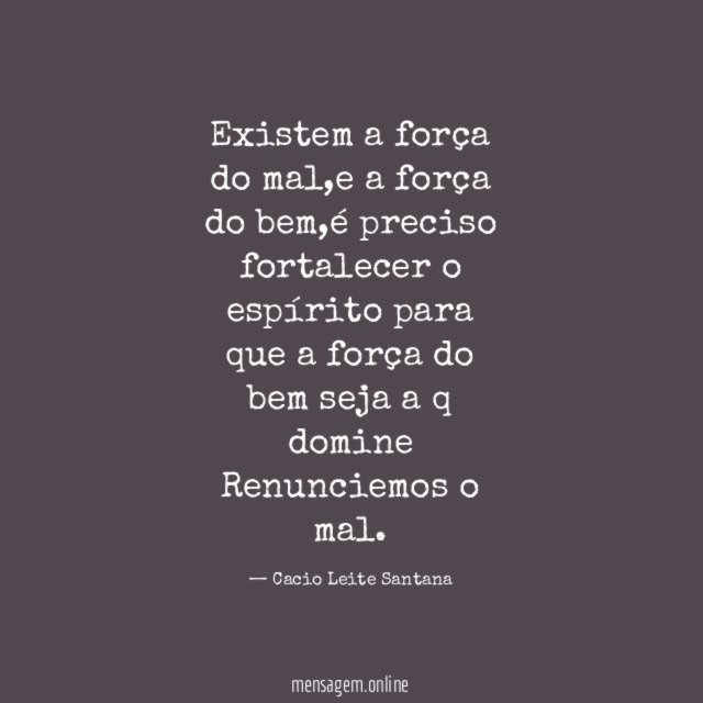 Existem a força do mal
