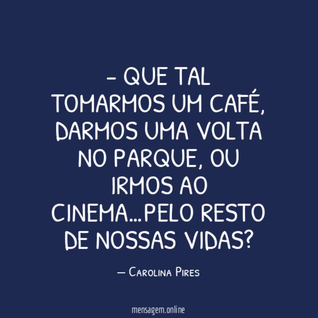 Que tal tomarmos um café