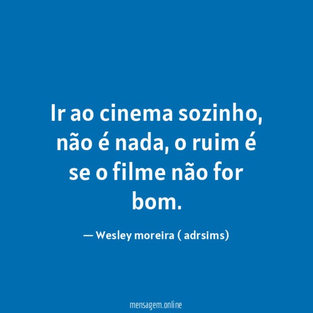 Ir ao cinema sozinho