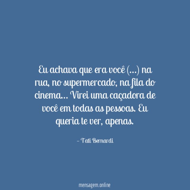 Eu achava que era você (