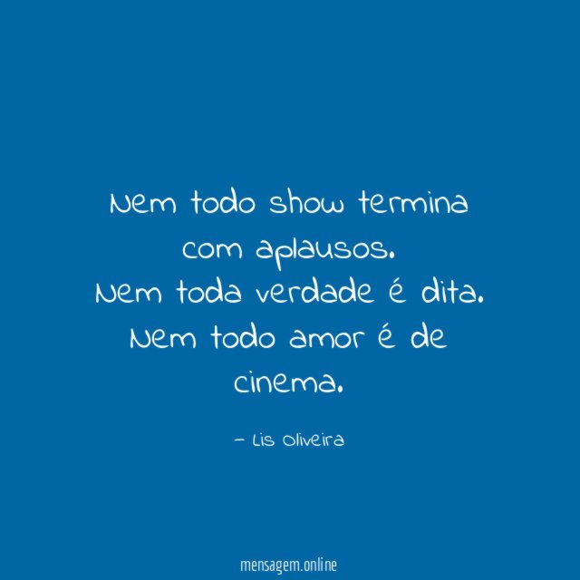 Nem todo show termina com aplausos