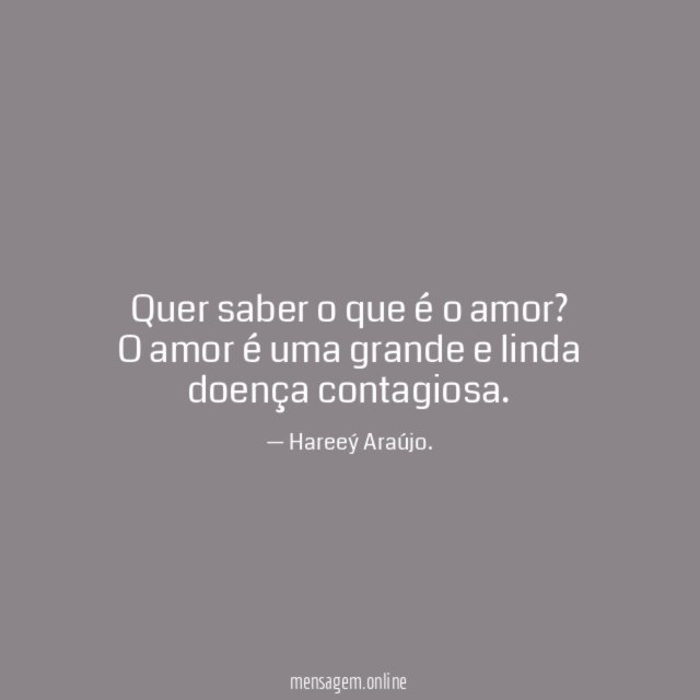 Quer saber o que é o amor