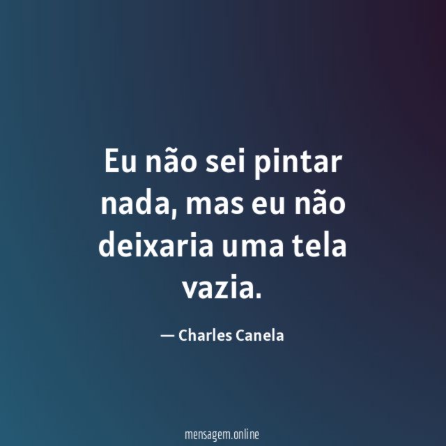 Eu não sei pintar nada