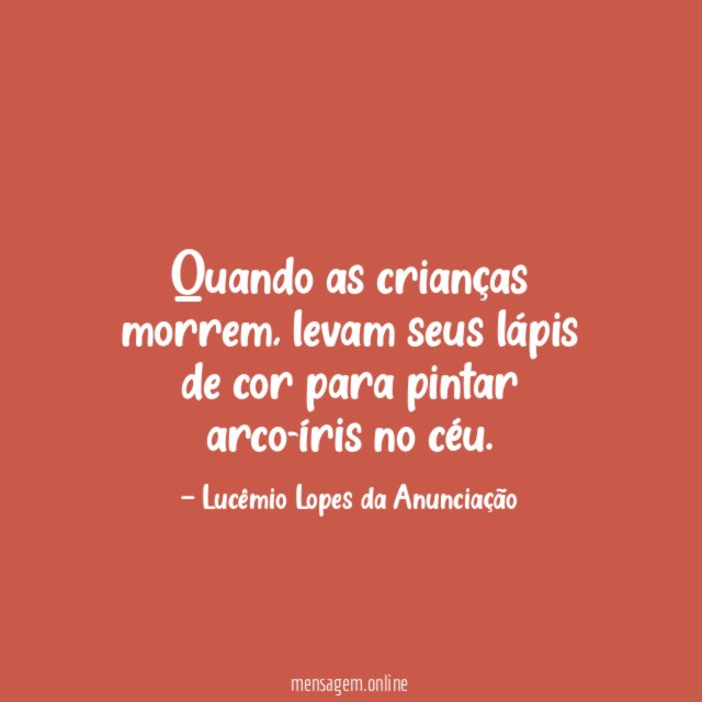 Quando as crianças morrem