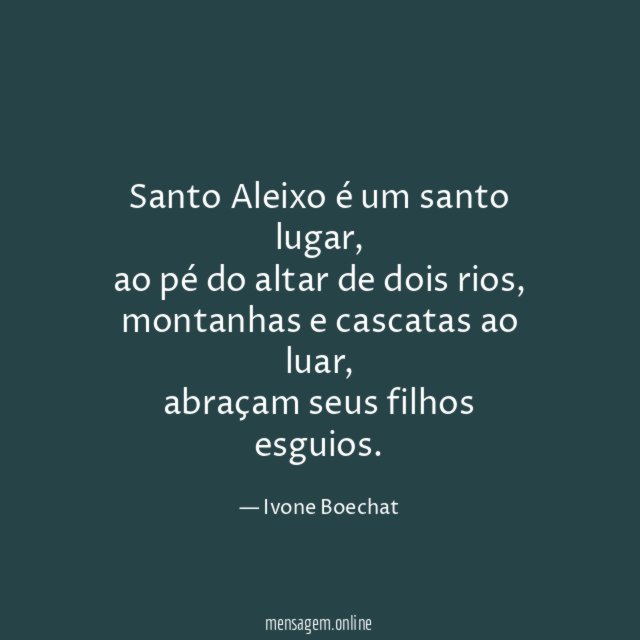 Santo Aleixo é um santo lugar
