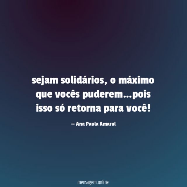 sejam solidários