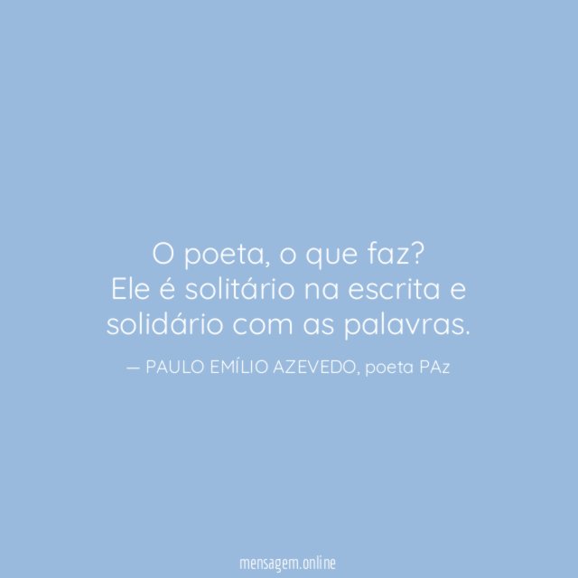 O poeta