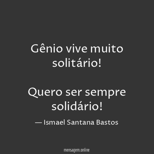 Gênio vive muito solitário