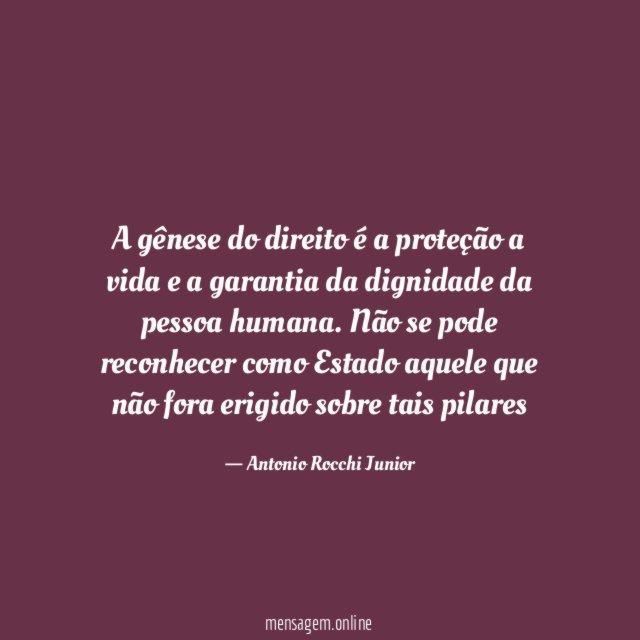 A gênese do direito é a proteção a