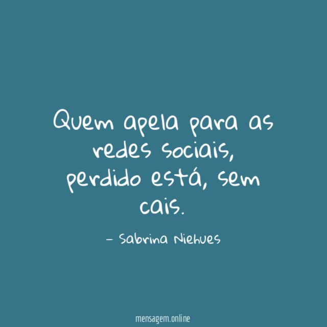 Quem apela para as redes sociais
