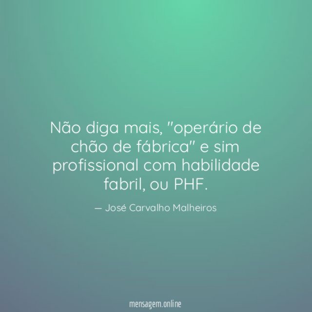 Não diga mais