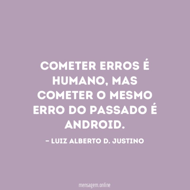 Cometer erros é humano