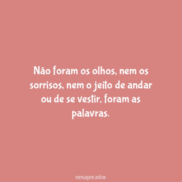 Não foram os olhos