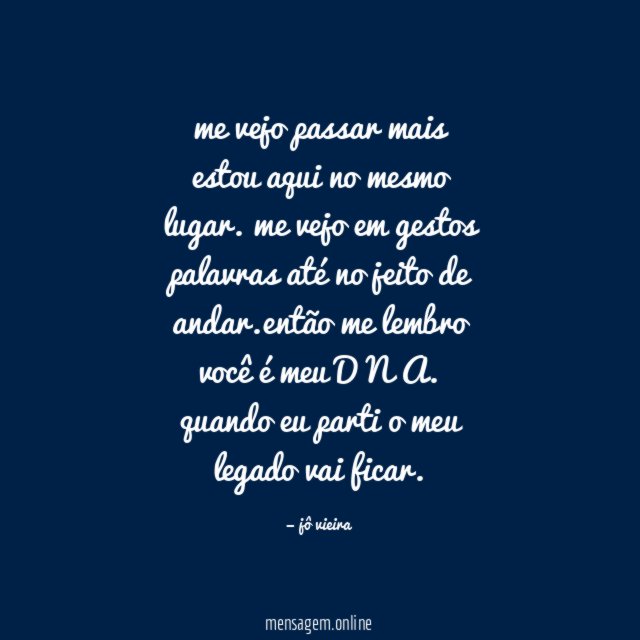me vejo passar mais estou aqui no mesmo lugar