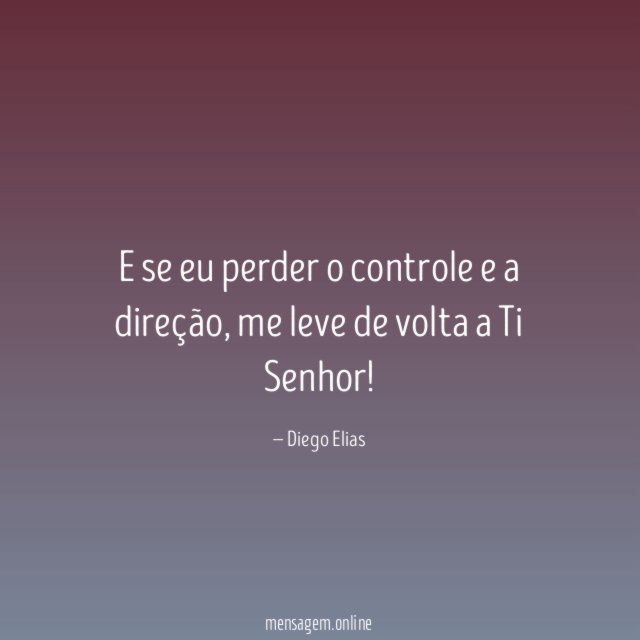 E se eu perder o controle e a direção