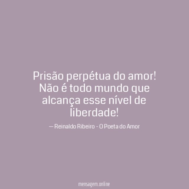 Prisão perpétua do amor